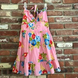 Abercrombie & Fitch Pink Floral Halter Mini Dress Size L *runs small*